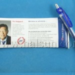 Pen with pull out banner