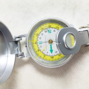 SILVER METAL CASE LIQUID FILLED LENSATIC COMPASS CUSTOM LOGO