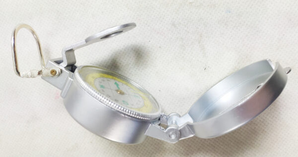 SILVER METAL CASE LIQUID FILLED LENSATIC COMPASS CUSTOM LOGO - Image 5
